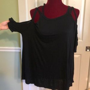 Black cut out design top